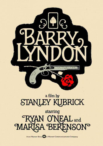 PÃ³ster de 'Barry Lyndon', una pelÃ­cula de Stanley Kubrick basada en la novela de William Makepeace Thackeray.