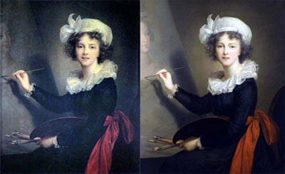 Las dos versiones del autorretrato 'Degli Uffizi', de Marie-Louise-Élisabeth Vigée-Lebrun.